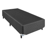 Base Para Cama Box Solteiro Florença (28x88x188) Preta Cor Preto