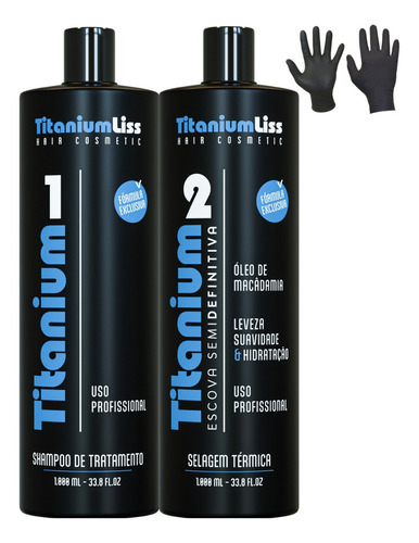 Escova Definitiva Titanium Liss Titanium Alisamento Capilar De 2l 2kg