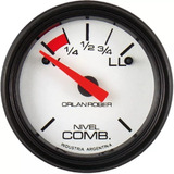 Reloj Nivel Combustible Fondo Blanco (180 Ohm) 12v D52mm