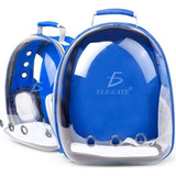 Mochila Back Pack Transportadora Mascota Pequeña Ele-gate Color Azul