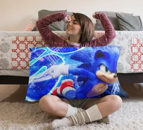 Fronha Sonic Capa Para Travesseiro Personagem
