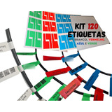 Kit 120 Etiquetas Organizador Para Cabo Fio Rede Cat5 Clips 