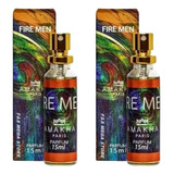 Kit 02 Perfume Masculino Fire Men Amakha Paris 15ml Bolso