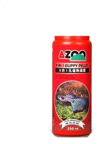 Alimento Para Peces Azoo 9 In 1 Guppy Pellet 330ml