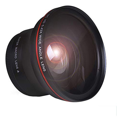 Lente Gran Angular Hd 0.43x 52mm Para Nikon Dslr D3300