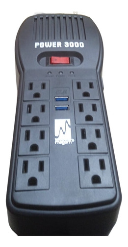 Regulador Magom Power-3000 3000va 120v 3kva Usb 8 Tomas