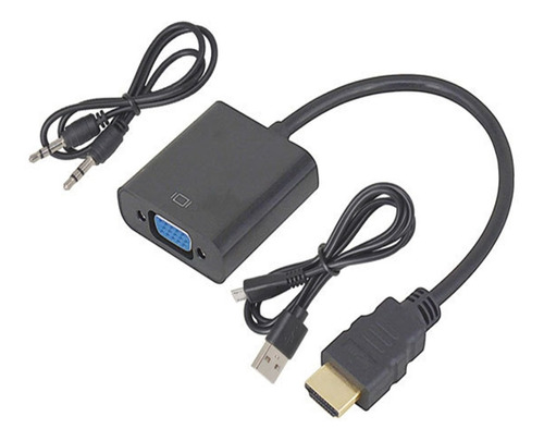 Conversor Hdmi A Vga Activo Audio Adaptador  Tv Hd 1080p