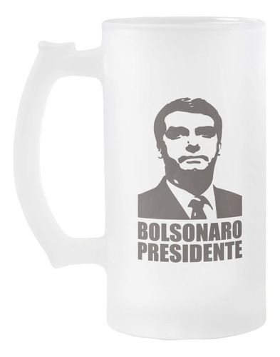 Caneca De Chopp De Vidro Bolsonaro Presidente Eleições 2022