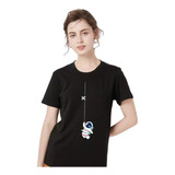 Camiseta Informal Con Estampado De Astronauta Para Mujer