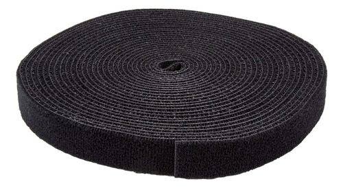 Amarra Cable Velcro Rollo 5 Metros Cinta Amarracable Bridas Color Negro