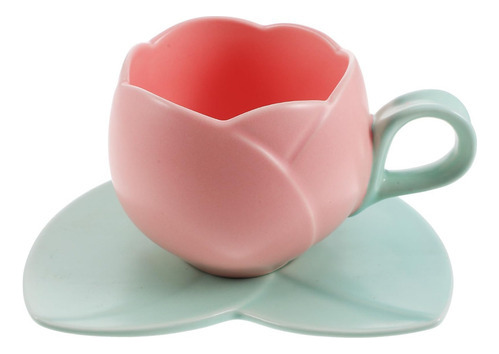 Tazas De Tulipanes Rosa Krus Mug Cerámica Vasos Cafetero [u]