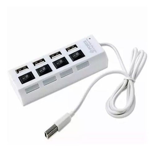 Hub Usb 2.0 4 Puertos Con Switch Led Laptop Pc