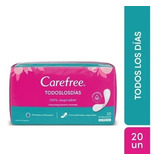 Protectores Diarios Femeninos Todos Los Dias Carefree X20 Un