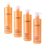 Kit Profissional Shampoo Condicionador Máscara 980ml E Cera