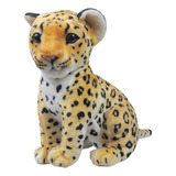 Pelúcia Tigre Leoa Safari Sentada Cabeça Durinha 30cms