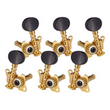 Open Gold Acoustic Folk Guitar Parts Tuning Clavijas Para