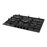 Cooktop 5 Bocas Black Invita Gás Ferro Fundido By Elettromec Cor Preto