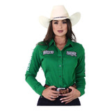 Camisete Rosa Radade Feminina Ram Rodeo Manga Longa Country