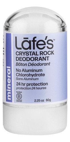 Desodorante Crystal Lafes 63g Vegano 100% Natural