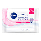 Desmaquillante Toallita Nivea Suaves 3 En 1 Para Piel Seca Por Unidad De 25