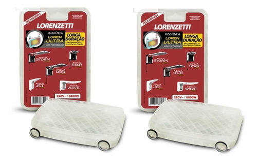 Kit 2 Resistência Lorenzetti Acqua Duo Ultra,storm 220v7800w