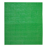 Panel Decorativo 3d Ladrillo Pared 20 Piezas Color Verde