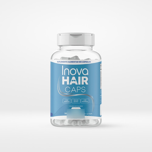 Inova Hair Caps Tratamento 30 Dias Crescimento Barba Cabelo