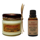 Kit Manteiga De Karité 100g  + Óleo De Rosa Mosqueta 30ml 