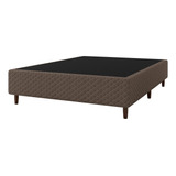 Base Cama Box Colchão Casal 138x188cm Clio Marrom Umaflex