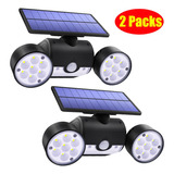 2 Paquetes De Reflectores Led Solares Con Int./ext Sensor De