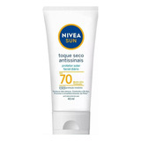 Nivea Sun Protetor Solar Facial Seco Antissinais Fps70 40ml