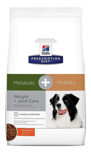 Alimento Hill's Prescription Diet Metabolic + Mobility J/d Para Perro Adulto Sabor Pollo En Bolsa De 4.3kg