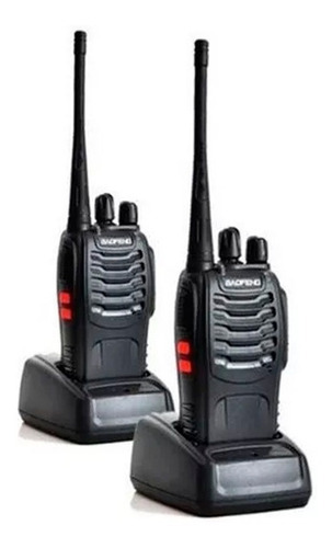 Par De Radio Walkie Talkies Baofeng 888s Bandas De Frecuencia 470mhz Color Negro