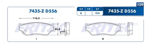 Pastilla Freno Delantera Chevrolet Vitara 99-04 Raysbestos Foto 4