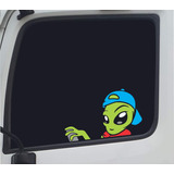 Adesivo Alien Dirigindo Caminhão Et Vidro Top Moda