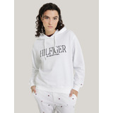 Polerón Hoodie Con Logo Monotype Blanco Tommy Hilfiger