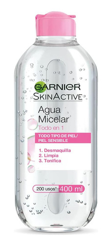 Agua Micelar Garnier Desmaquilla Limpia Tonifica 400ml
