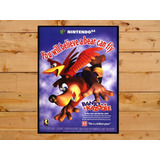 Poster Quadro Banjo-kazooie Nintendo 64 Game 30x42 A3