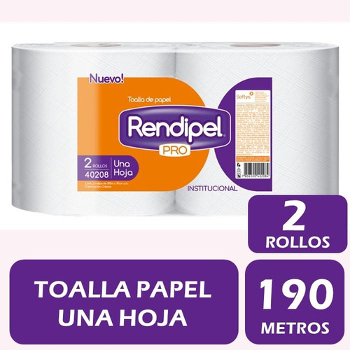 Toalla Rendipel 2 Rollos 190 Mts