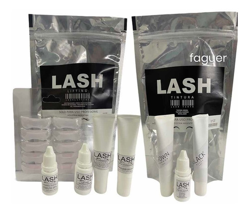 Kit Lifting De Pestañas + Kit Tintura Pestañas Y Cejas Lash