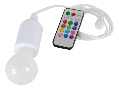 Bombillo Led 3w Rgb Luz Portátil Pila Camping Control Remoto