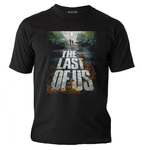 Camiseta The Last Of Us Serie En Algodón Negro Estampado