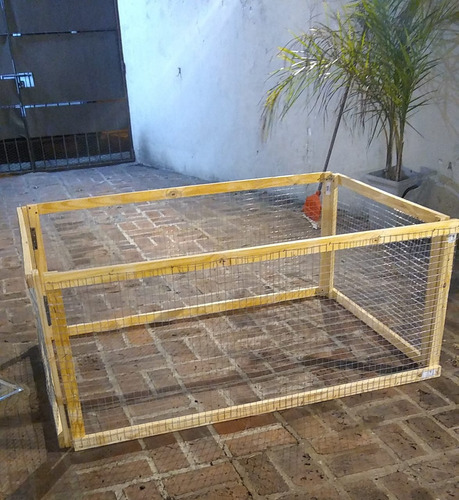 Corral De Madera Para Cachorros Desarmable 1.5x1.0x60 Cm