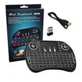 Mini Teclado Wifi Keyboard Controle Com Touchpad Backlit Led