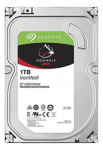 Disco Rigido Seagate 1tb Ironwolf Nas Sata3 64mb 3,5'