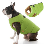 Gooby - Chaqueta Acolchada Para Perro, Color Verde Sólido, P