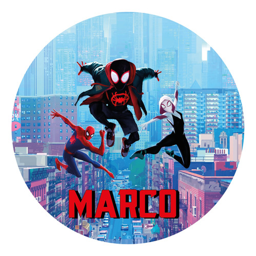 Banner Imprimible Circular 1,20 Mts- Spiderman Spiderverse 2
