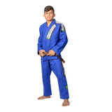 Kimono Jiu Jitsu Cascagrossa Azul Royal Trançado Pesado