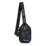 Hurley Hy0059 Cor Preto Shoulder Bag Reforçada Impermeável Transversal Camuflado