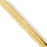 Cadena Serpiente - Enchapado En Oro - Calidad Premium